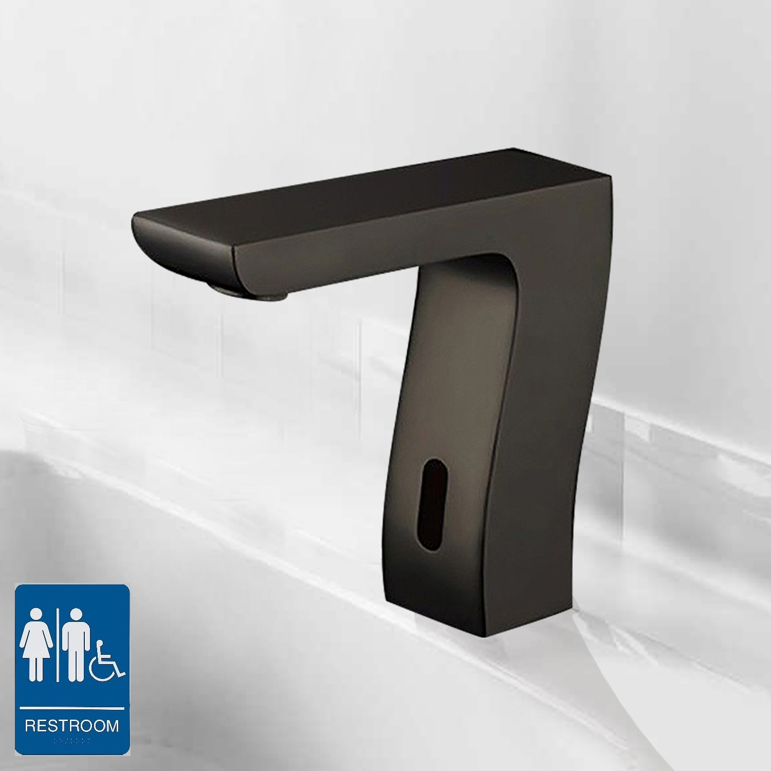 Bravat Trio Commercial Automatic Motion Sensor Faucet Oil Rubbed Bronze Finish